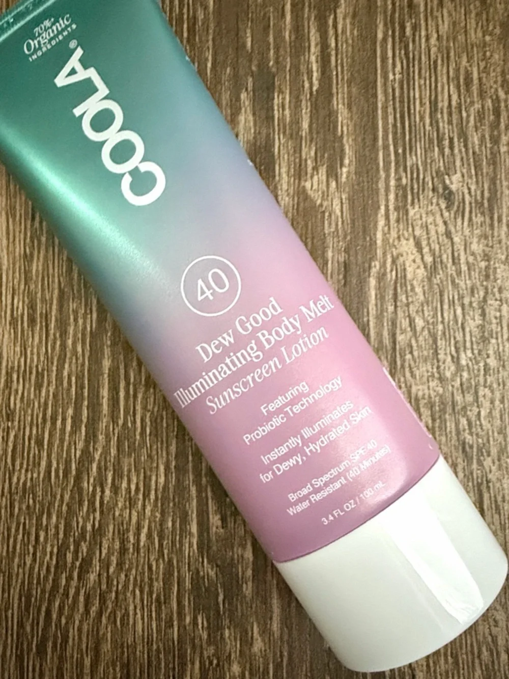 COOLA Women’s Organic Dew Good Illuminating Body Melt Sunscreen Lotion—SPF 40